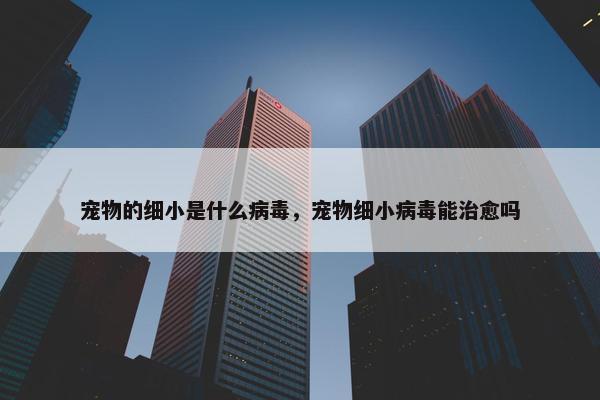 宠物的细小是什么病毒，宠物细小病毒能治愈吗