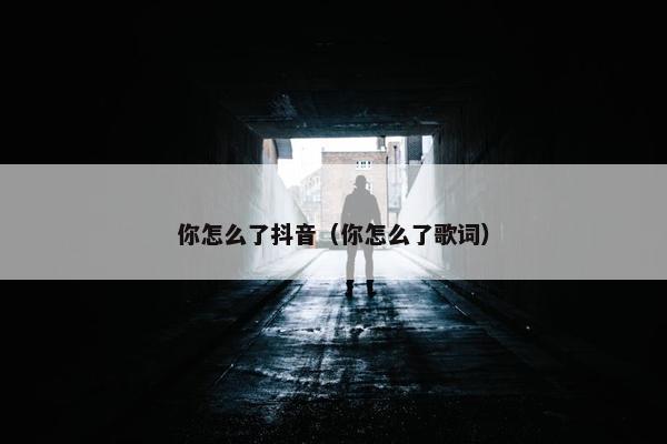 你怎么了抖音（你怎么了歌词）