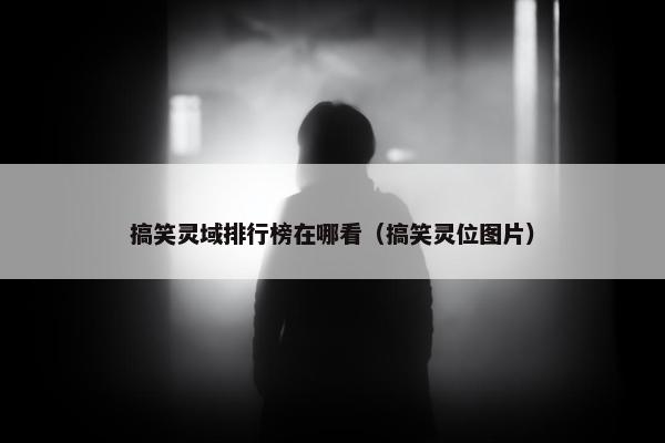 搞笑灵域排行榜在哪看（搞笑灵位图片）