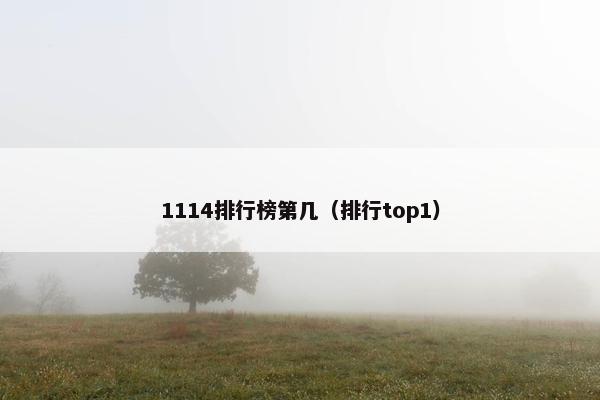 1114排行榜第几（排行top1）