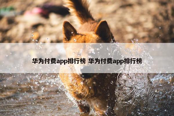 华为付费app排行榜 华为付费app排行榜