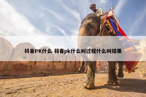 抖音PK什么 抖音pk什么叫过程什么叫结果