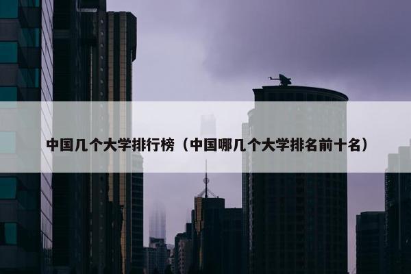 中国几个大学排行榜（中国哪几个大学排名前十名）