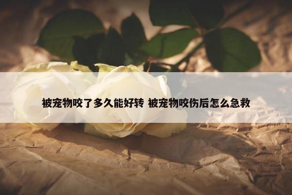 被宠物咬了多久能好转 被宠物咬伤后怎么急救