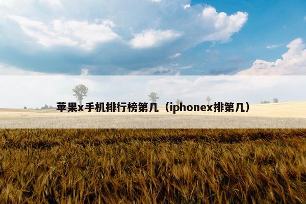 苹果x手机排行榜第几（iphonex排第几）