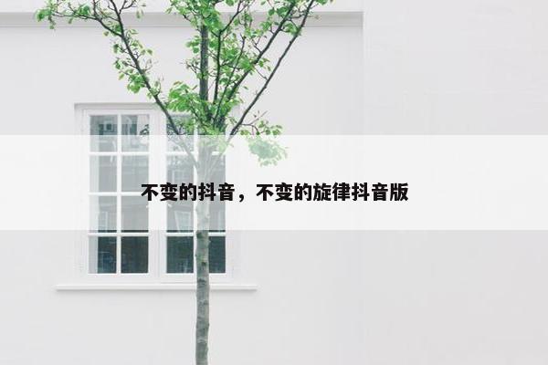 不变的抖音，不变的旋律抖音版