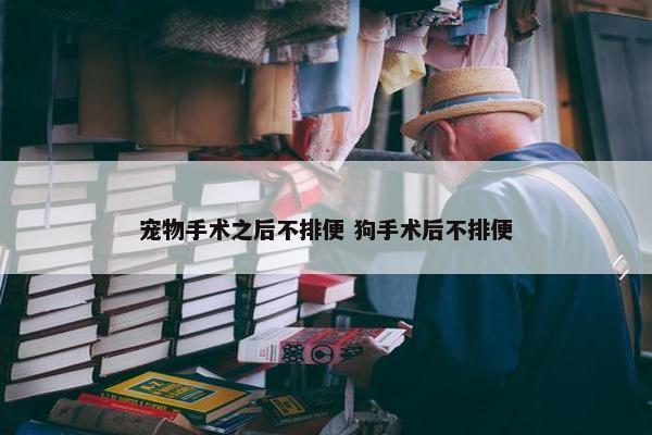 宠物手术之后不排便 狗手术后不排便