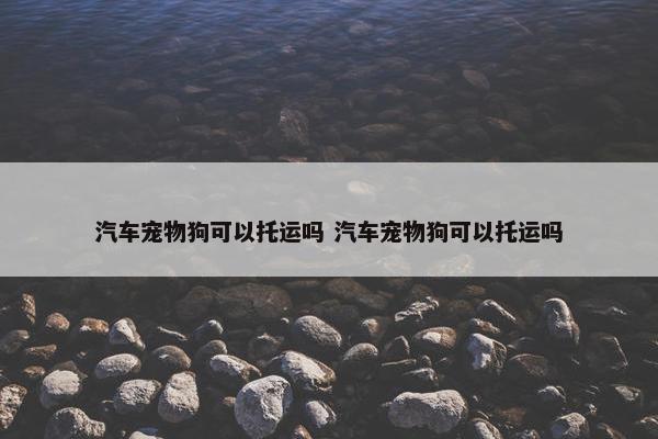 汽车宠物狗可以托运吗 汽车宠物狗可以托运吗