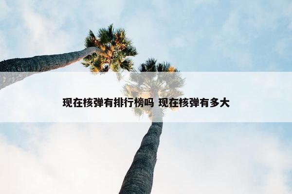 现在核弹有排行榜吗 现在核弹有多大