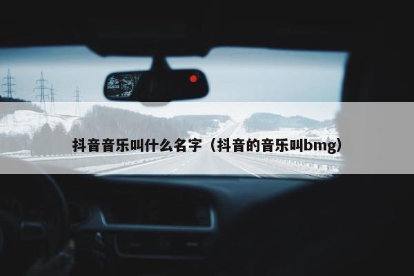 抖音音乐叫什么名字（抖音的音乐叫bmg）