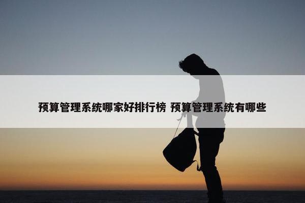 预算管理系统哪家好排行榜 预算管理系统有哪些