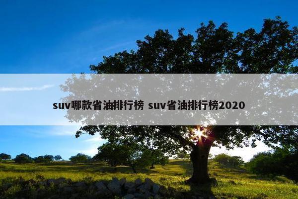 suv哪款省油排行榜 suv省油排行榜2020