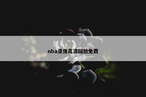 nba录像高清回放免费