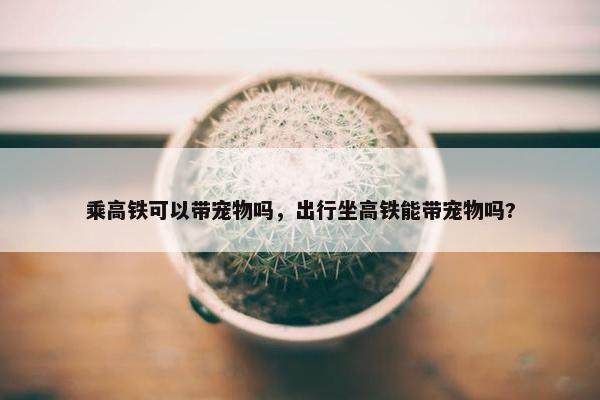 乘高铁可以带宠物吗，出行坐高铁能带宠物吗?