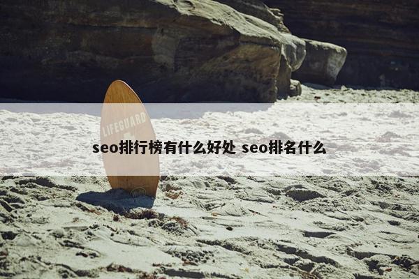 seo排行榜有什么好处 seo排名什么